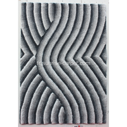 Tapis en microfibre Shaggy pour tapis 3D